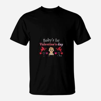 Valentines Day Pregnancy Announcement New Mom Baby Shower T-Shirt - Monsterry