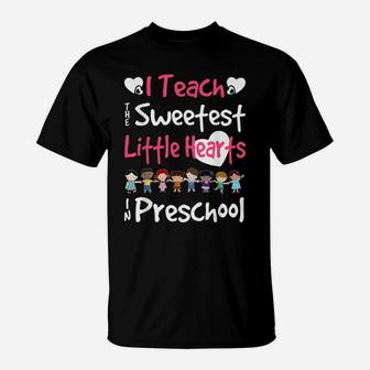 Valentines Day Preschool Teacher For Teachers In Love Gift T-Shirt | Crazezy