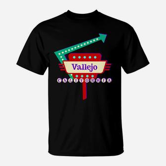 Vallejo California Ca Retro Vintage Mid Century Modern T-Shirt | Crazezy