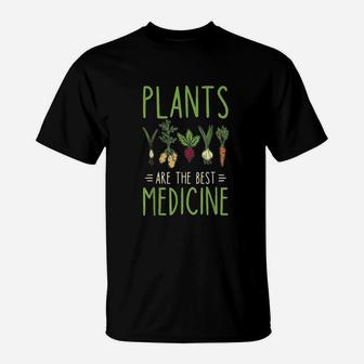 Vegan Plants Are The Best Medicine Plant Based Powered T-Shirt | Crazezy AU