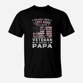 Veteran 365 Papa Veteran Fathers Day Gift Men T-Shirt | Crazezy DE