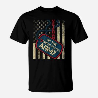 Veteran Of The United States Army - Patriotic American Flag T-Shirt | Crazezy