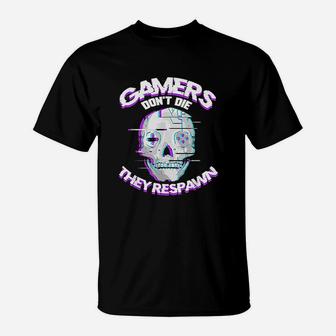 Video Game Console Player Gift For Gamers Dont Die Skull T-Shirt | Crazezy UK