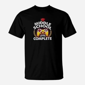 Video Game Middle School Level Complete Graduation T-Shirt - Thegiftio UK
