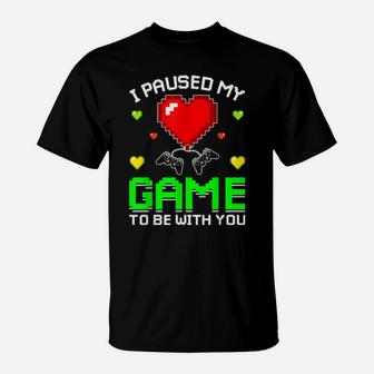 Video Gamer Heart Controller Valentine's Day Gaming T-Shirt - Monsterry