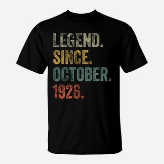 Vintage 1926 95Th Birthday Legend Since October 1926 Sweatshirt T-Shirt | Crazezy