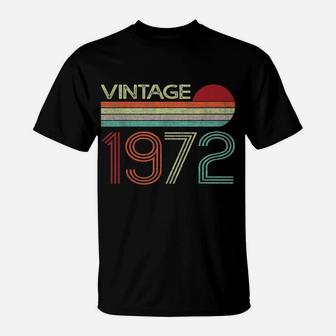 Vintage 1972 50Th Birthday Gift Men Women 50 Years Old T-Shirt | Crazezy