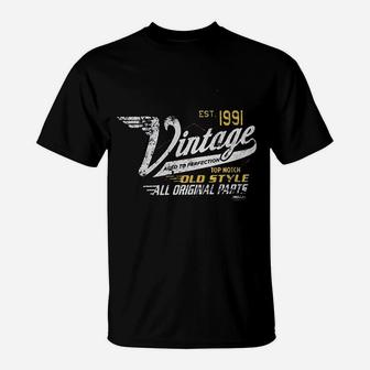 Vintage 1991 Aged To Perfection T-Shirt | Crazezy