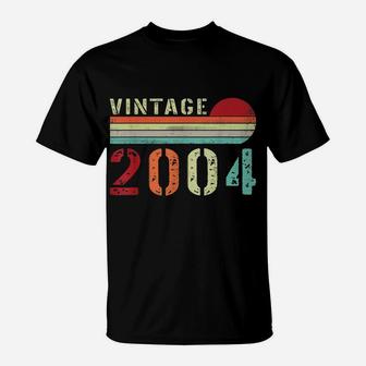 Vintage 2004 Funny 18 Years Old Men And Women 18Th Birthday T-Shirt | Crazezy CA