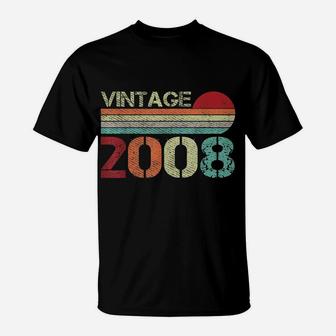 Vintage 2008 Funny 13 Years Old Boys And Girls 13Th Birthday T-Shirt | Crazezy DE