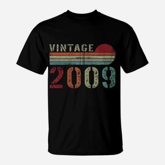 Vintage 2009 Funny 13 Years Old Boys And Girls 13Th Birthday Zip Hoodie T-Shirt | Crazezy AU