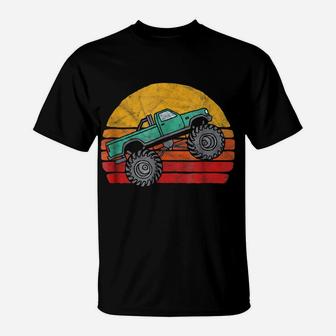 Vintage 80S Monster Truck Shirt - Cool Retro Sun Design T-Shirt | Crazezy