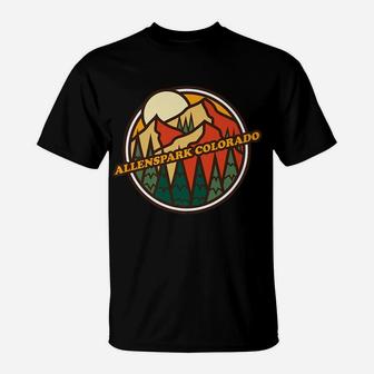 Vintage Allenspark, Colorado Mountain Hiking Souvenir Print T-Shirt | Crazezy DE