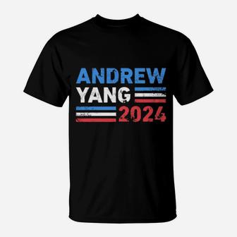 Vintage Andrew Yang 2024 Distressed Retro Yang 2024 T-Shirt - Monsterry