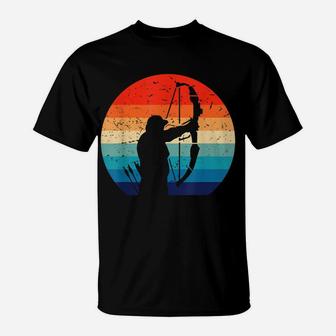 Vintage Archery Archer Bow Hunting T-Shirt | Crazezy