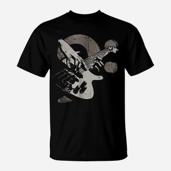 Vintage Bass Guitar Clef Shirt Gift For Bassist Player T-Shirt | Crazezy DE