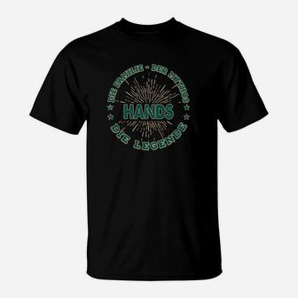 Vintage Battle of Legends Hände Grafik T-Shirt, Retro Kampfmotiv Tee - Seseable