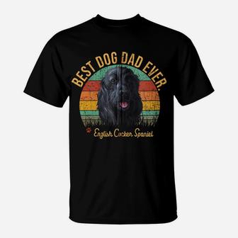 Vintage Best English Cocker Spaniel Dad Gift For Dog Lover Zip Hoodie T-Shirt | Crazezy DE