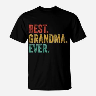 Vintage Best Grandma Ever Retro Mom Mother Distressed Sweatshirt T-Shirt | Crazezy