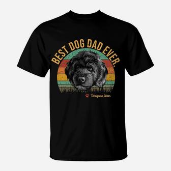 Vintage Best Portuguese Water Dad Ever Gift For Dog Lover T-Shirt | Crazezy CA