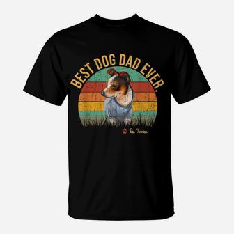 Vintage Best Rat Terrier Dad Ever Father's Day Gift For Dog T-Shirt | Crazezy