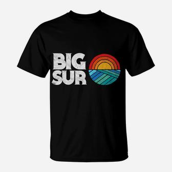Vintage Big Sur California Surf Design Retro Surfing T-Shirt | Crazezy