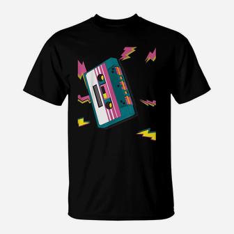 Vintage Cassette Tape In 80S 90S Retro Neon Style T-Shirt | Crazezy DE