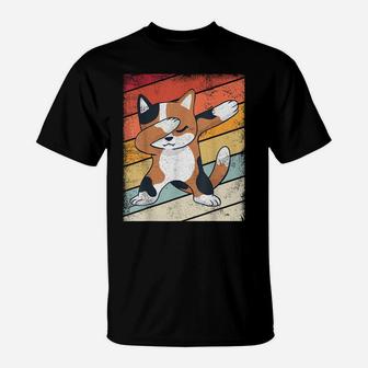 Vintage Cat Dabbing Cute Retro Cats Graphic Gift Kids, Youth T-Shirt | Crazezy