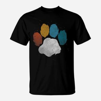 Vintage Dog Paw, Puppy Pet Paw Christmas Gift, Birthday Gift T-Shirt | Crazezy DE