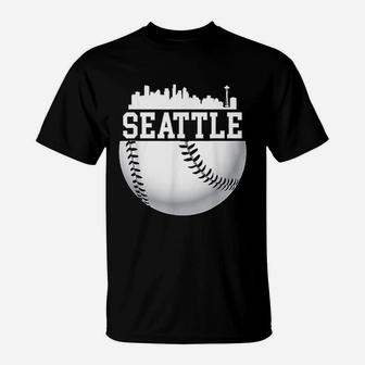 Vintage Downtown Seattle Baseball Retro Washington T-Shirt | Crazezy