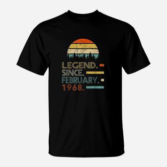 Vintage February 1968 53 Years Old 53Rd Birthday Gift T-Shirt | Crazezy UK