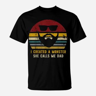 Vintage I Created A Monster She Calls Me T-Shirt - Monsterry AU
