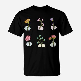 Vintage Inspired Flower Botanical Chart T-Shirt | Crazezy