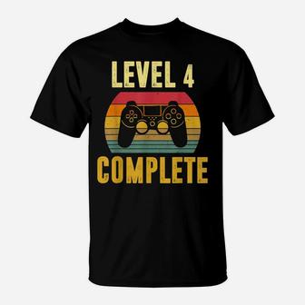 Vintage Level 4Th Complete 4 Year Wedding Anniversary T-Shirt | Crazezy CA