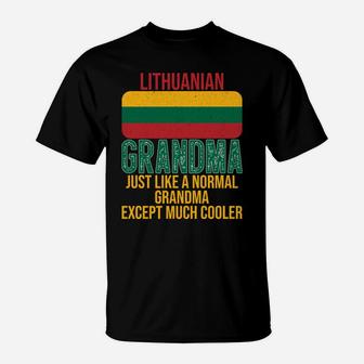Vintage Lithuanian Grandma Lithuania Flag For Mother's Day T-Shirt | Crazezy