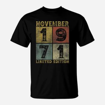 Vintage November 1971 50 Years Born In 1971 50Th Bday Gift T-Shirt | Crazezy AU