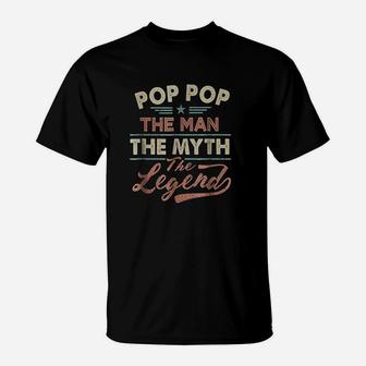 Vintage Pop Pop The Man The Myth The Legend T-Shirt | Crazezy CA