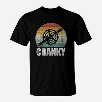 Vintage Retro Bicycle Cranky Gifts For Cycling Lovers Cranky T-Shirt | Crazezy DE