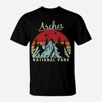Vintage Retro Hiking Camping Arches National Park T-Shirt | Crazezy
