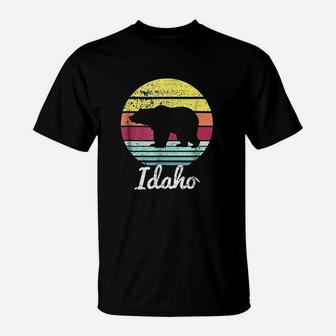 Vintage Retro Idaho Wildlife Bear Adventure T-Shirt | Crazezy