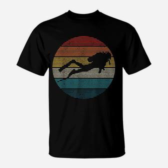 Vintage Retro Ocean Scuba Diver T-Shirt | Crazezy CA