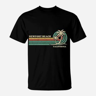 Vintage Retro Summer Vacation California Newport Beach T-Shirt | Crazezy UK