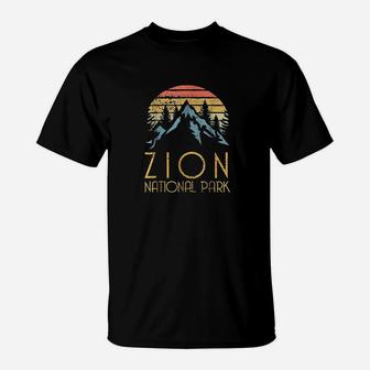Vintage Retro Zion National Park Utah T-Shirt | Crazezy UK