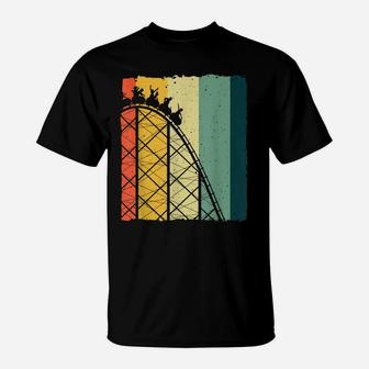 Vintage Roller Coaster Design Theme Park Lover Men Women T-Shirt | Crazezy UK