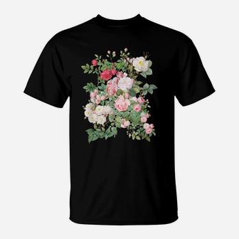 Vintage Rosen Botanical Wild Floral Flower T-Shirt | Crazezy