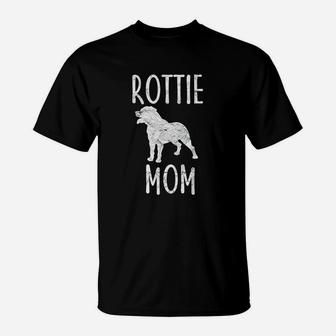 Vintage Rottweiler Mom Gift Rott Dog Owner Rottie Mother T-Shirt | Crazezy