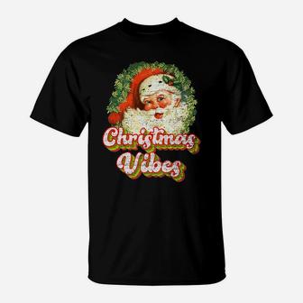Vintage Santa Claus St Nicholas Christmas Vibes Nostalgic T-Shirt | Crazezy CA