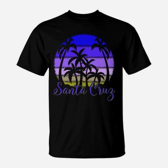 Vintage Santa Cruz Beach California Cal Cali Sunset Retro T-Shirt | Crazezy