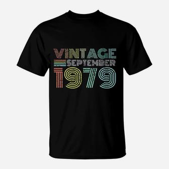 Vintage September 1979 42 Years Old Birthday T-Shirt | Crazezy