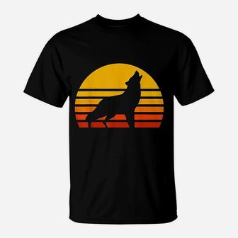 Vintage Wolf Sunset Retro Wolf T-Shirt | Crazezy CA